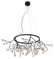 Люстра подвесная EVITA SP45 D BLACK/TRANSPARENT Crystal Lux прозрачная на 45 ламп, основание чёрное в стиле современный ветви Люстра подвесная EVITA SP45 D BLACK/TRANSPARENT Crystal Lux прозрачная на 45 ламп, основание чёрное в стиле современный ветви